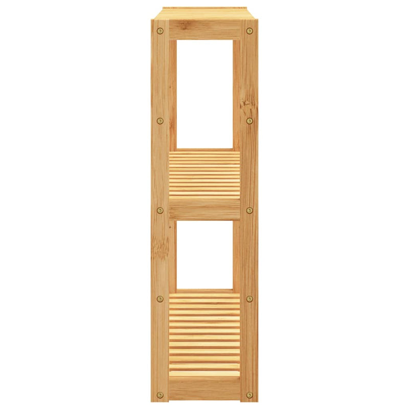 vidaXL bambusz 3 szintes falra szerelhető fürdőszobapolc 60x15x54 cm