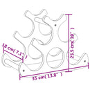 vidaXL bambusz bortartó 6 palackhoz 35 x 18 x 25,5 cm