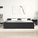 vidaXL fekete ágykeret fej- és lábtámlával 200 x 200 cm