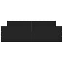 vidaXL fekete ágykeret fej- és lábtámlával 140 x 200 cm