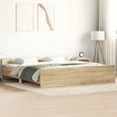 vidaXL sonoma tölgy színű ágykeret fej- és lábtámlával 180 x 200 cm
