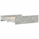 vidaXL betonszürke ágykeret fej- és lábtámlával 180 x 200 cm
