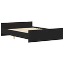 vidaXL fekete ágykeret fej- és lábtámlával 140 x 190 cm