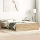 vidaXL sonoma tölgy színű ágykeret fej- és lábtámlával 140 x 190 cm