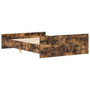 vidaXL füstös tölgy színű ágykeret fej- és lábtámlával 140 x 190 cm