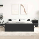 vidaXL fekete ágykeret fej- és lábtámlával 135 x 190 cm