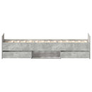 vidaXL betonszürke ágykeret fej- és lábtámlával 75 x 190 cm