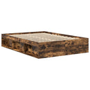 vidaXL füstös tölgy színű ágykeret 140 x 200 cm
