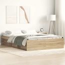 vidaXL sonoma tölgy színű king size ágykeret 150 x 200 cm