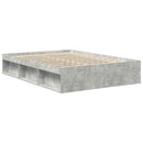 vidaXL betonszürke king size ágykeret 150 x 200 cm