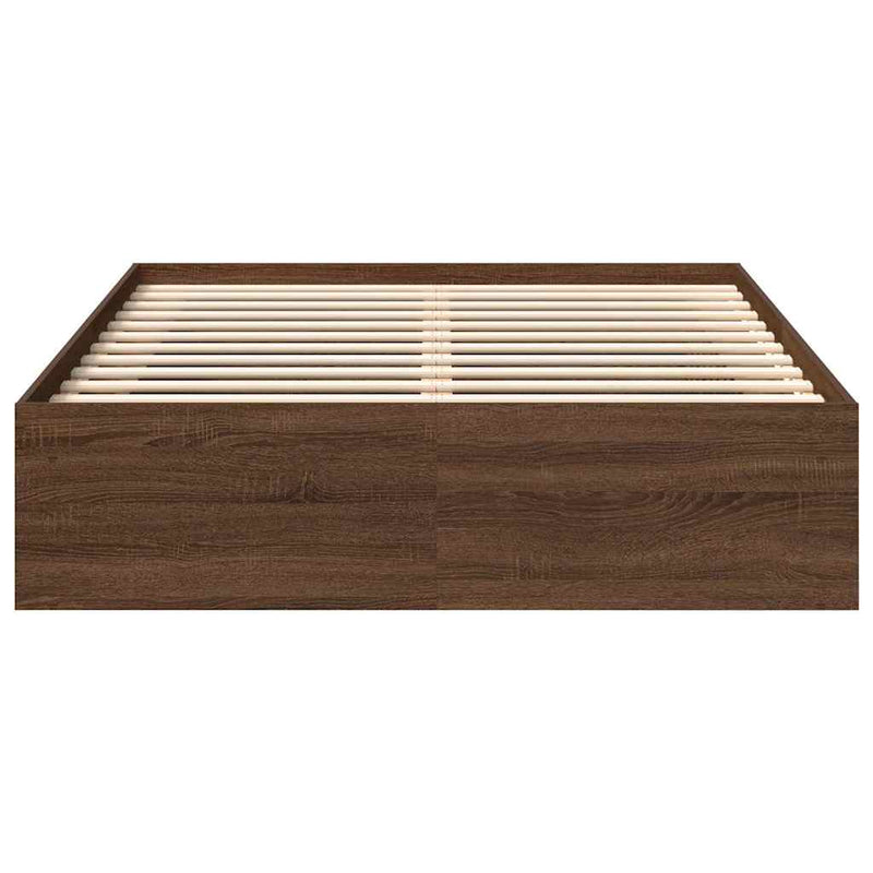 vidaXL barna tölgy színű king size ágykeret 150 x 200 cm