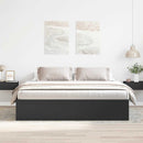 vidaXL fekete tömör fenyőfa ágykeret 180 x 200 cm