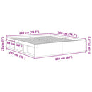 vidaXL fekete ágykeret 200 x 200 cm