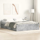 vidaXL betonszürke franciaágykeret 135 x 190 cm