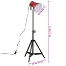vidaXL kopott piros állólámpa 25 W 35x35x65/95 cm E27