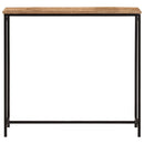 vidaXL tömör mangófa és vas tálalóasztal 80 x 30 x 74 cm