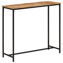 vidaXL tömör mangófa és vas tálalóasztal 80 x 30 x 74 cm