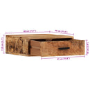 vidaXL tömör mangófa falra szerelhető éjjeliszekrény 40x30x13,5 cm