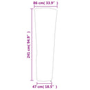 vidaXL fekete 420D oxford szövet piramis alakú fűtőhuzat 86x47x241 cm