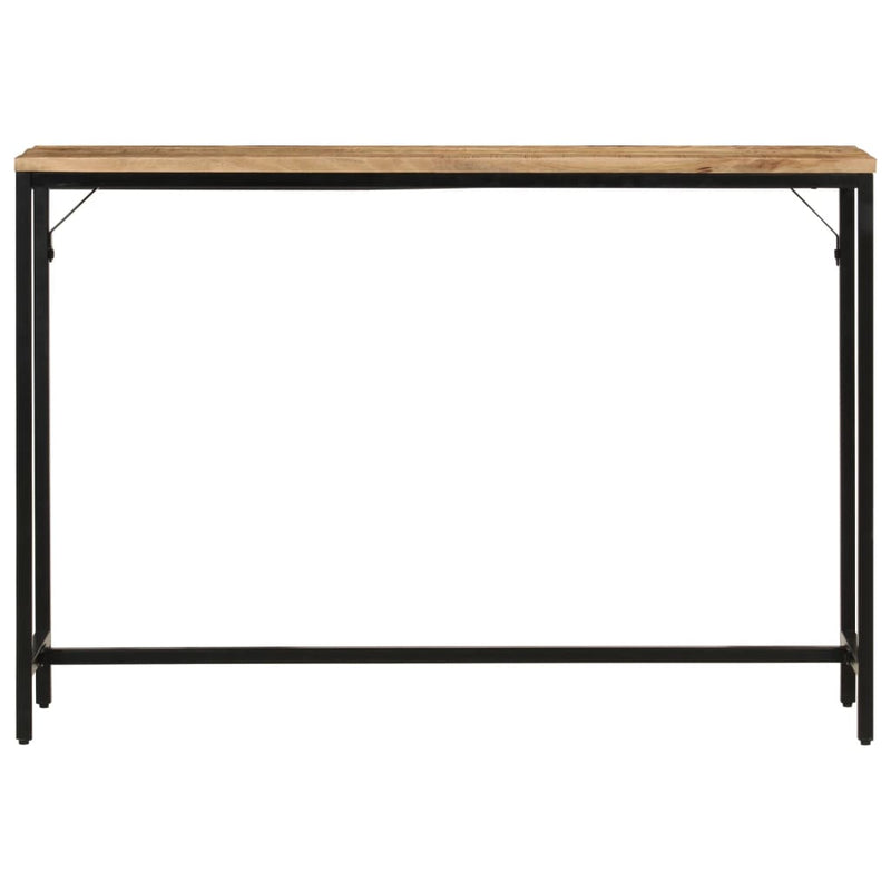 vidaXL tömör nyers mangófa és vas tálalóasztal 110 x 30 x 75 cm