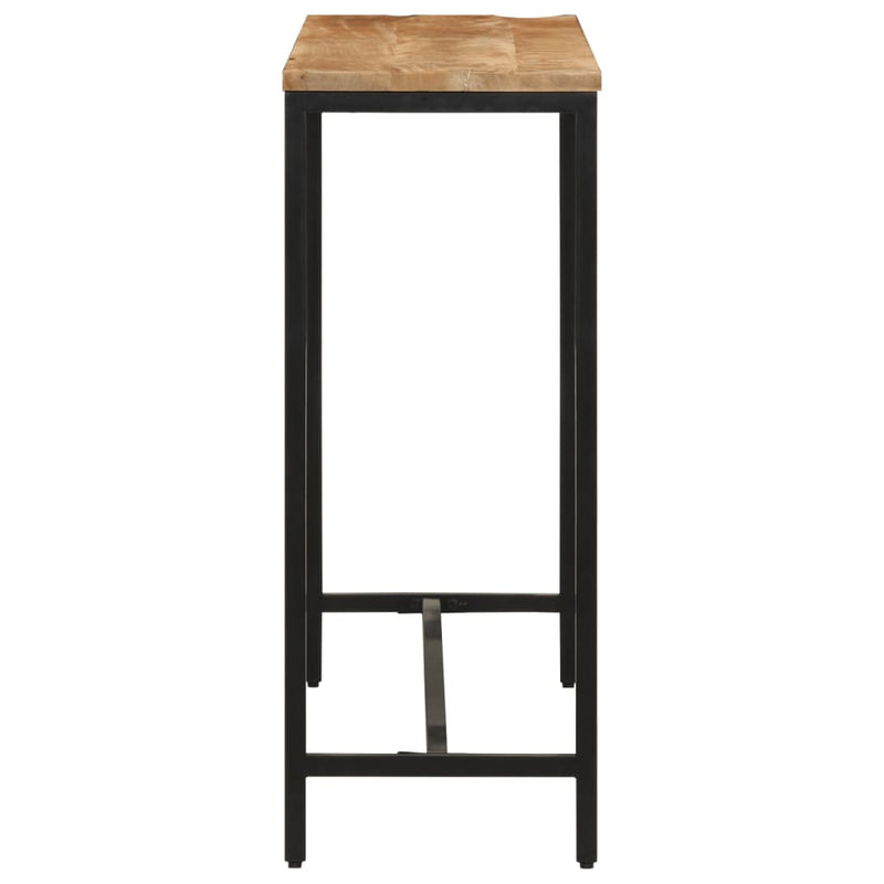 vidaXL tömör nyers mangófa és vas tálalóasztal 110 x 30 x 75 cm