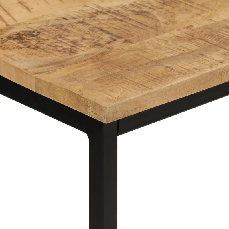 vidaXL tömör nyers mangófa és vas tálalóasztal 110 x 30 x 75 cm