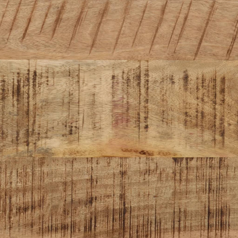 vidaXL tömör nyers mangófa és vas tálalóasztal 110 x 30 x 75 cm