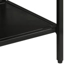 vidaXL tömör nyers mangófa és vas tálalóasztal 110 x 30 x 75 cm