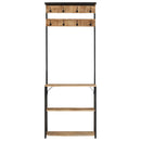 vidaXL tömör durva mangófa fogas cipőtárolóval 68 x 30 x 182 cm