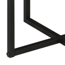 vidaXL tömör akácfa és vas dohányzóasztal 35 x 35 x 30 cm