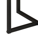 vidaXL tömör akácfa és vas dohányzóasztal 55 x 55 x 45 cm