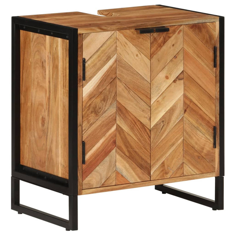 vidaXL tömör akácfa fürdőszobaszekrény 55 x 35 x 60 cm