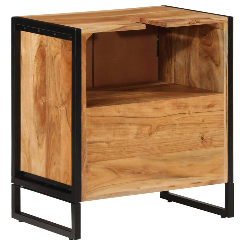 vidaXL tömör akácfa fürdőszobaszekrény 55 x 35 x 60 cm