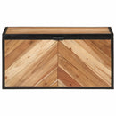 vidaXL tömör akácfa és vas tárolóláda 60 x 30 x 30 cm