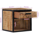 vidaXL tömör mangófa éjjeliszekrény 40 x 35 x 40 cm