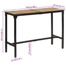 vidaXL tömör nyers mangófa bárasztal 150 x 55 x 107 cm