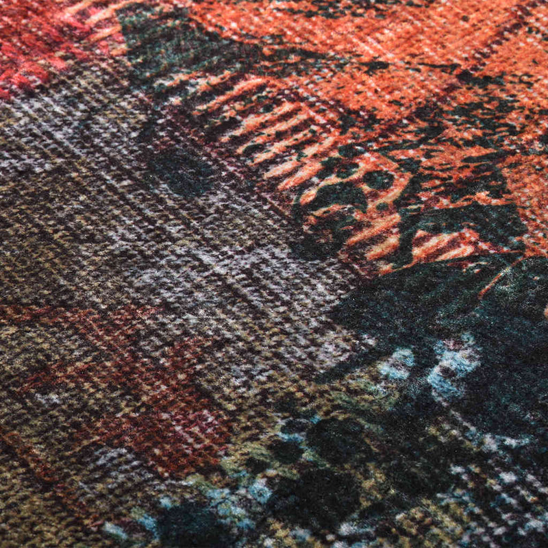 vidaXL többszínű foltvarrott csúszásmentes mosható szőnyeg 150x230 cm