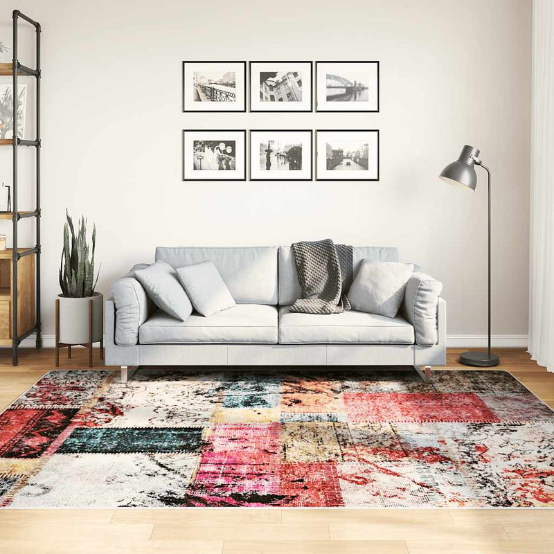 vidaXL többszínű foltvarrott csúszásmentes mosható szőnyeg 150x230 cm
