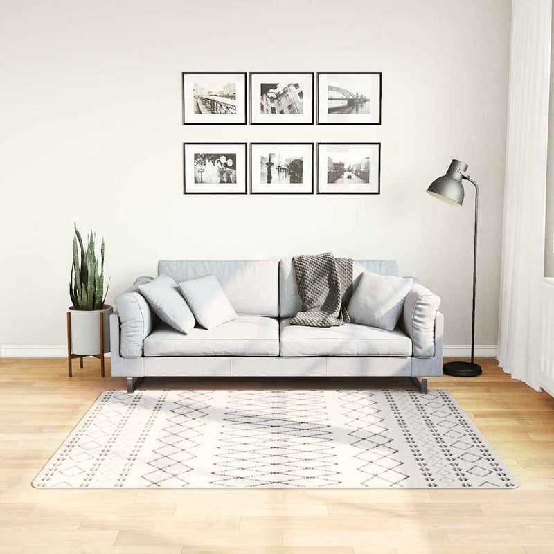 vidaXL fekete-fehér mosható csúszásgátló szőnyeg 120 x 170 cm