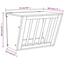 vidaXL tömör fenyőfa szénaetető nyulaknak 25 x 18,5 x 20,5 cm