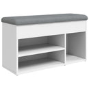vidaXL fehér cipőpad 82 x 32 x 45,5 cm rétegelt fából