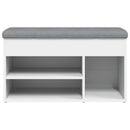 vidaXL fehér cipőpad 82 x 32 x 45,5 cm rétegelt fából