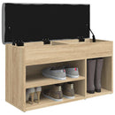 vidaXL sonoma tölgy színű szerelt fa cipőtároló pad 82 x 32 x 45,5 cm