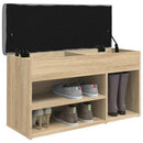 vidaXL sonoma tölgy színű szerelt fa cipőtároló pad 82 x 32 x 45,5 cm