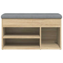 vidaXL sonoma tölgy színű szerelt fa cipőtároló pad 82 x 32 x 45,5 cm