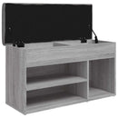 vidaXL szürke sonoma színű szerelt fa cipőtároló pad 82 x 32 x 45,5 cm