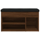 vidaXL barna tölgy színű szerelt fa cipőtároló pad 82 x 32 x 45,5 cm