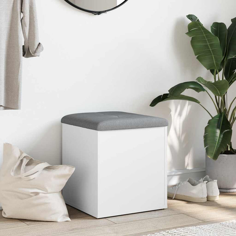 vidaXL fehér, rétegelt fa tárolópad 42 x 42 x 45 cm