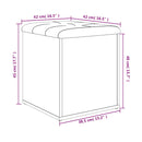 vidaXL fehér, rétegelt fa tárolópad 42 x 42 x 45 cm