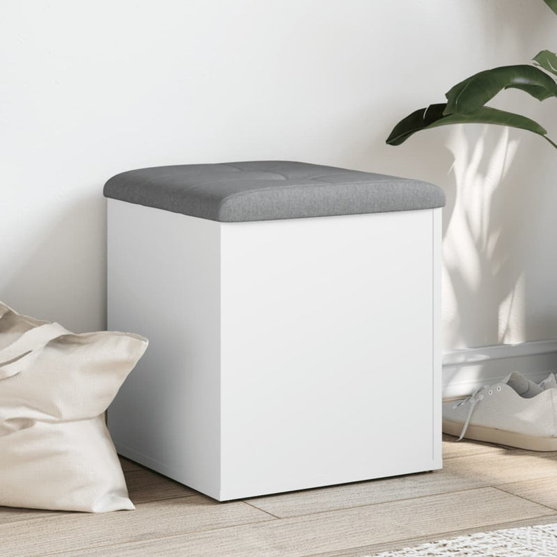 vidaXL fehér, rétegelt fa tárolópad 42 x 42 x 45 cm